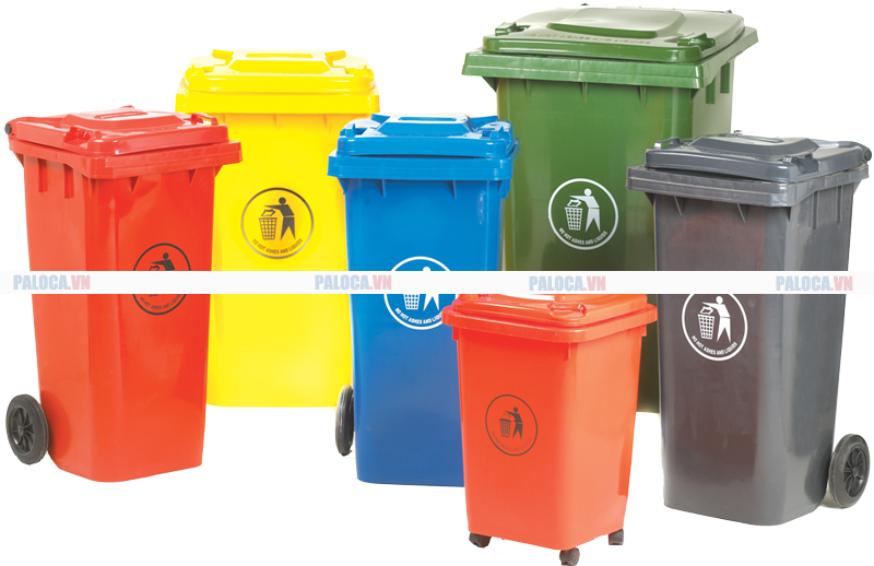 Kích Thước Thùng Rác Nhựa (60l 90l 120l 240l 660l) cao cấp Paloca