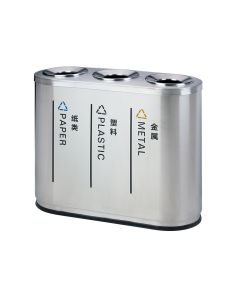 Thùng rác inox ngoài trời 3 ngăn