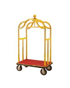 Xe đẩy hành lý khách sạn inox vàng