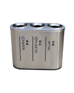 Thùng rác inox ngoài trời 3 ngăn