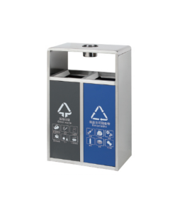 Thùng rác inox 2 ngăn có gạt tàn