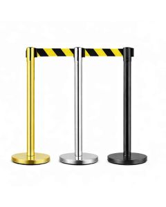 Cột chắn dây màu vàng đen kéo căng