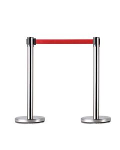 Cột chắn Inox trắng dây xanh đỏ 1,8m
