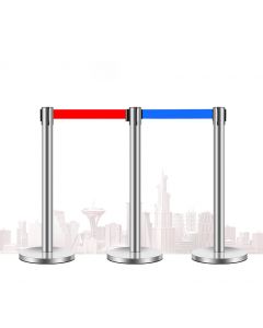 Cột chắn Inox trắng dây xanh đỏ 1,8m