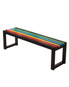 Ghế công cộng không tựa gỗ nhựa TQGKT-2