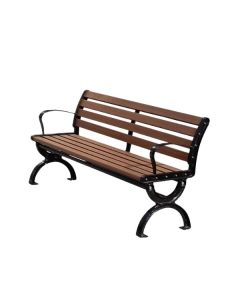 Ghế công viên bằng gỗ nhựa có tựa