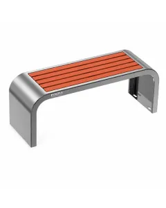 Ghế công viên không tựa khung inox gỗ nhựa