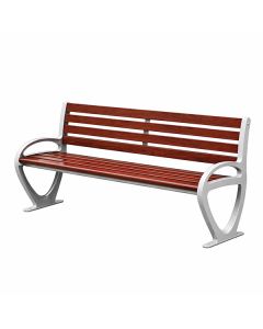 Ghế công viên nhôm đúc kết hợp nan nhựa 1m2 1m5 1m8