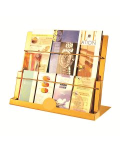 Giá để tạp chí inox mạ vàng TLHTGR-05