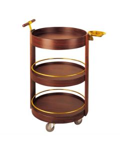 kệ để rượu hình tròn bằng gỗ 3 tầng