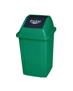 Thùng rác nhựa nắp đẩy 25L màu xanh