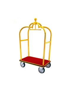 Xe đẩy hành lý khách sạn inox vàng
