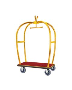 Xe đẩy hành lý khách sạn inox mạ vàng cao cấp D-15