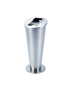 Thùng rác inox trắng có gạt tàn
