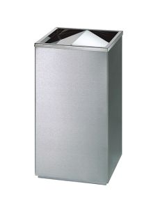 Thùng rác inox trắng nắp lật vuông