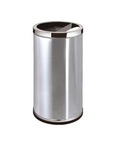 thùng rác inox tròn công cộng có gạt tàn
