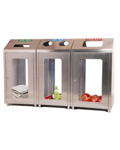 Thùng rác 3 ngăn phân loại rác để ngoài trời