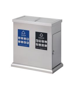 Thùng rác inox nắp lật 2 ngăn