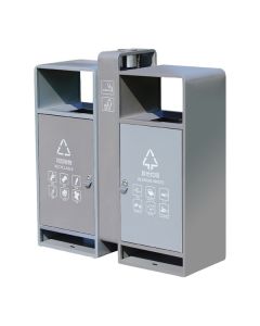 Thùng rác ngoài trời có gạt tàn thuốc