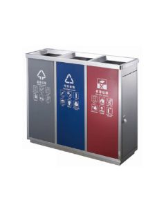 Thùng rác inox phân loại 3 ngăn