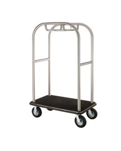 Xe đẩy hành lý bằng inox trắng