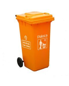 Thùng rác nhựa HDPE 120L màu cam