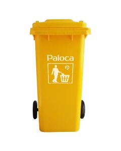 Thùng rác nhựa 120 lít màu vàng