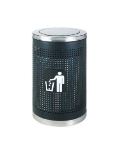 thùng rác inox nắp bập bênh