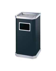 thùng rác vuông có gạt tàn thuốc