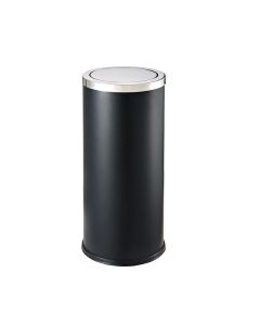 thùng rác inox tròn nắp bập bênh