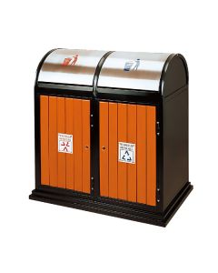 Thùng rác gỗ công nghiệp ngoài trời phân loại rác