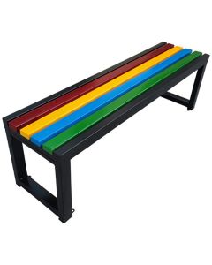 Ghế công cộng không tựa gỗ nhựa