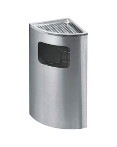 Thùng rác Inox góc có gạt tàn