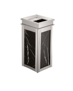 Thùng rác đá vuông có gạt tàn