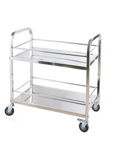 Xe đẩy inox 2 tầng