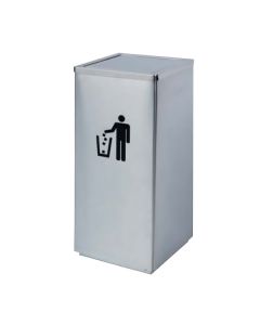 Thùng rác inox vuông nắp lật