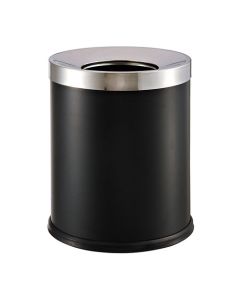Thùng rác thép đen nắp hở