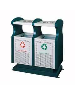 Thùng rác ngoài trời bằng nhựa 2 ngăn