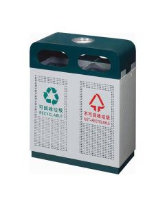 Thùng rác đôi nhập khẩu để ngoài trời