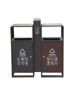 Thùng rác ngoài trời có gạt tàn thuốc
