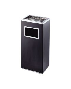 Thùng rác inox chữ nhật có gạt tàn thuốc