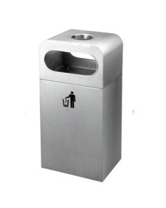 thùng rác inox có khay gạt tàn