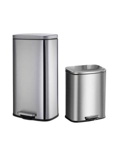 Thùng rác inox đạp chân vuông