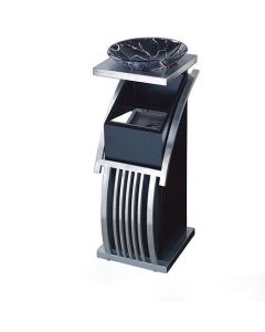 Thùng rác thân thép viền inox có khay đá