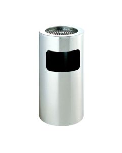 Thùng rác inox tròn có gạt tàn