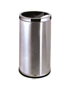 Thùng rác inox tròn có gạt tàn thuốc lá