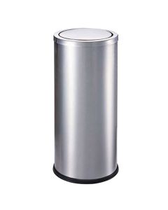 Thùng rác inox tròn nắp bập bênh Ø30