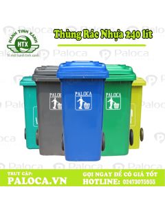 Thùng rác nhựa 240 lít giá rẻ