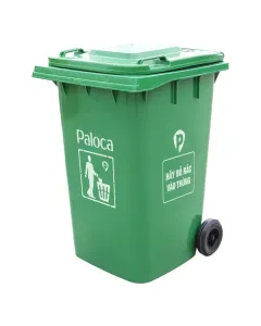 Thùng rác nhựa 360L màu xanh lá