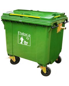 Thùng rác nhựa 660 lít màu xanh lá